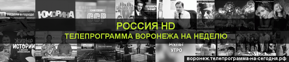 Телепрограмма на неделю канала Россия 1 HD, Воронеж