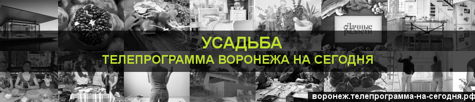 Телепрограмма на сегодня канала Усадьба, Воронеж