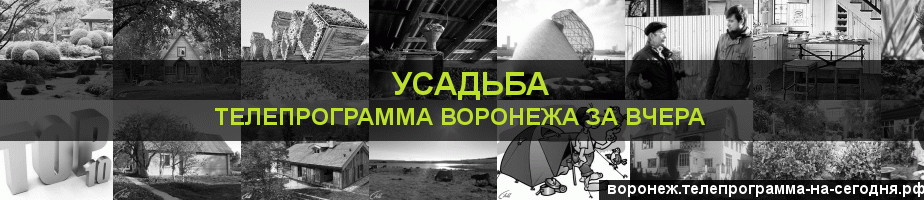 Телепрограмма за вчера канала Усадьба, Воронеж